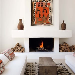 Modern Fireplace Mockup